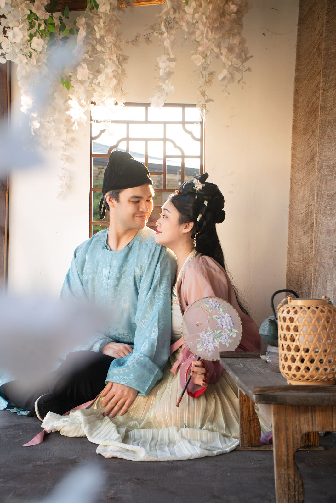Claire and Michael, Song Dynasty morning tea portrait